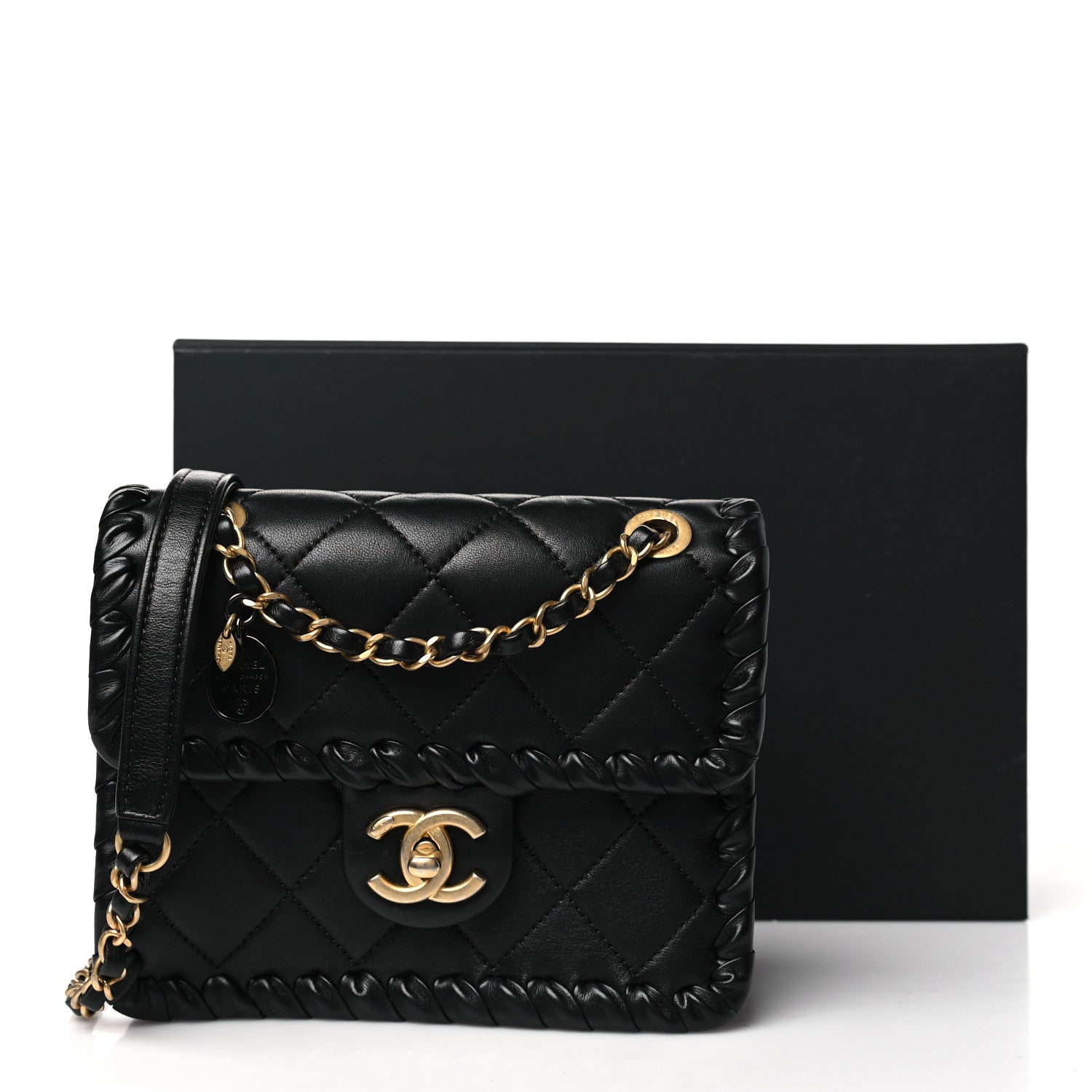 Chanel Calfskin Braided Mini My Own Frame Flap Black 11 of 11