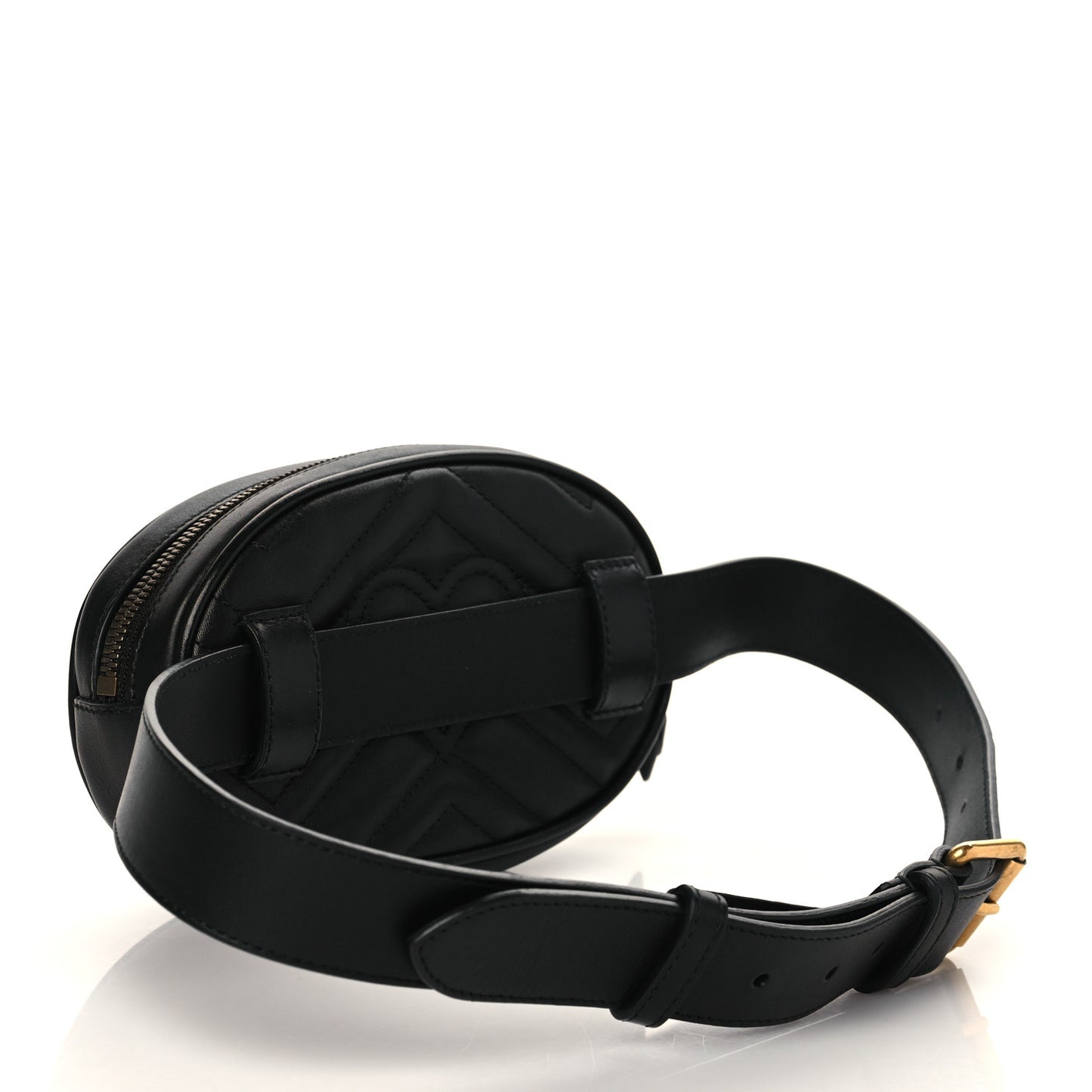 Calfskin Matelasse GG Marmont Belt 75 30 Bag Black