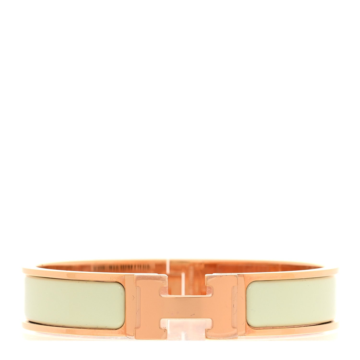 Hermes Enamel Narrow Clic Clac H Bracelet PM Vert FIzz 1 of 4