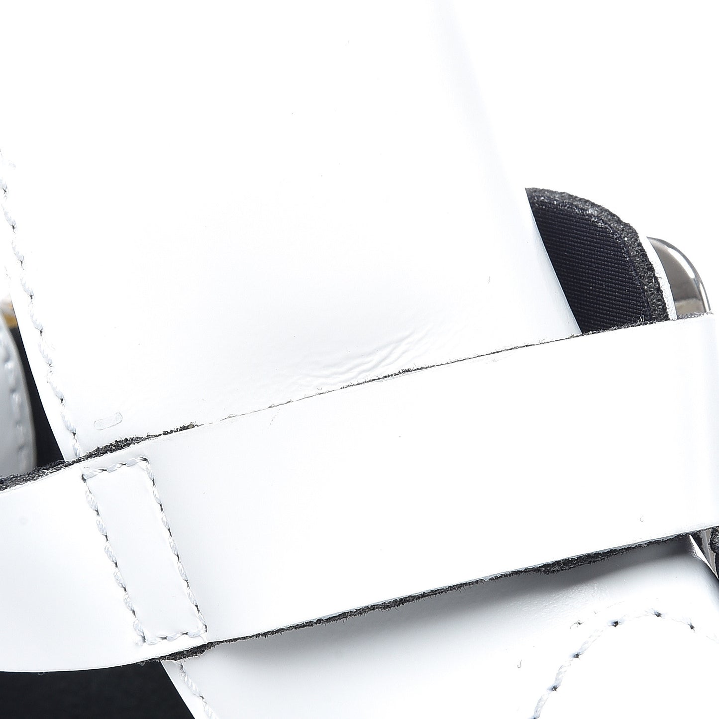 Brushed Calfskin Ceinture Ankle Boots 36 White