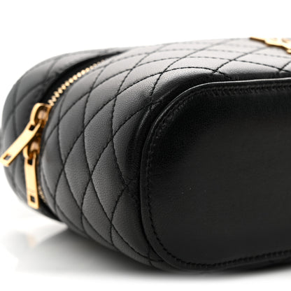 Saint Laurent Lambskin Quilted Mini Gaby Vanity Case Black 9 of 11