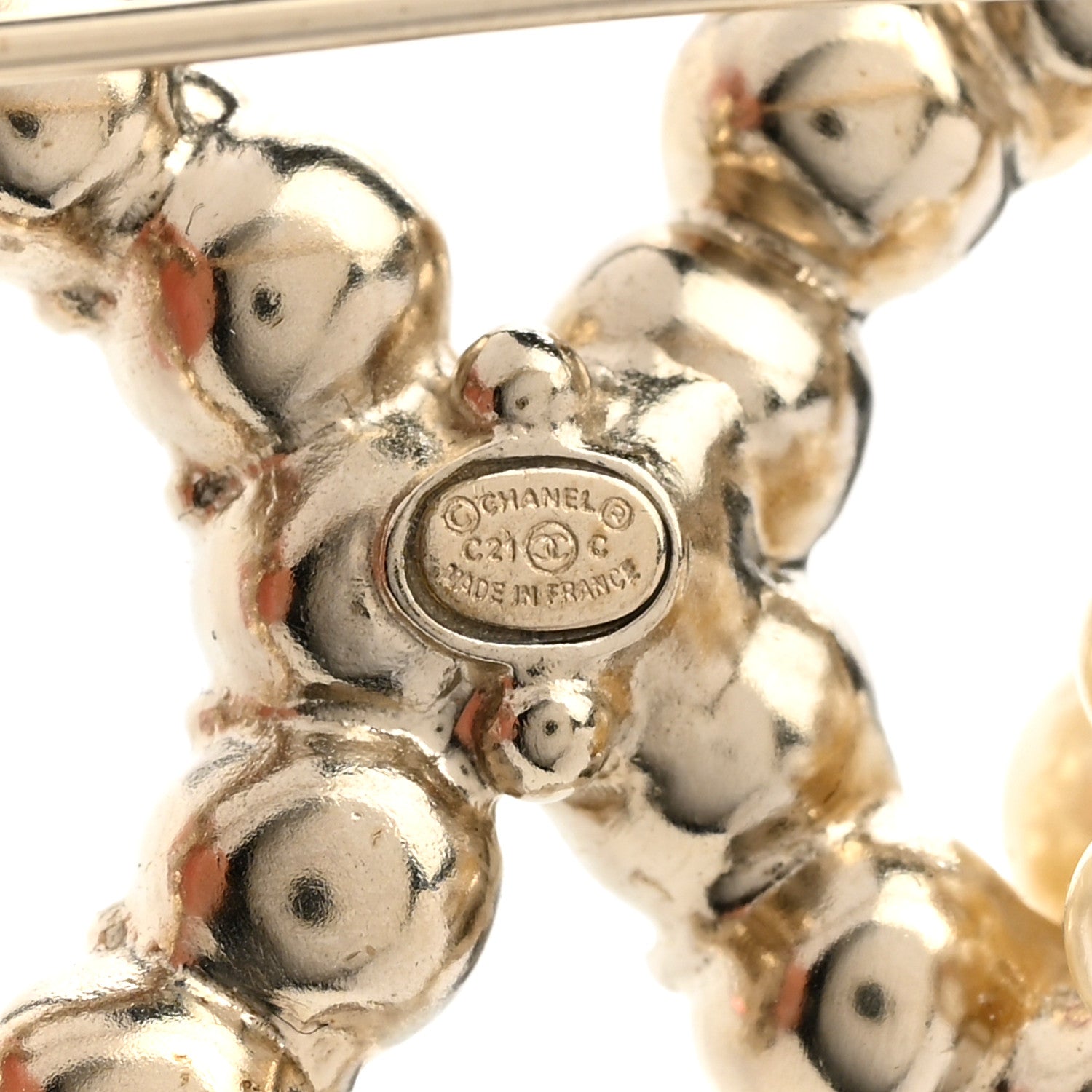 Chanel Pearl Crystal Coco Dangling Brooch Gold 4 of 5