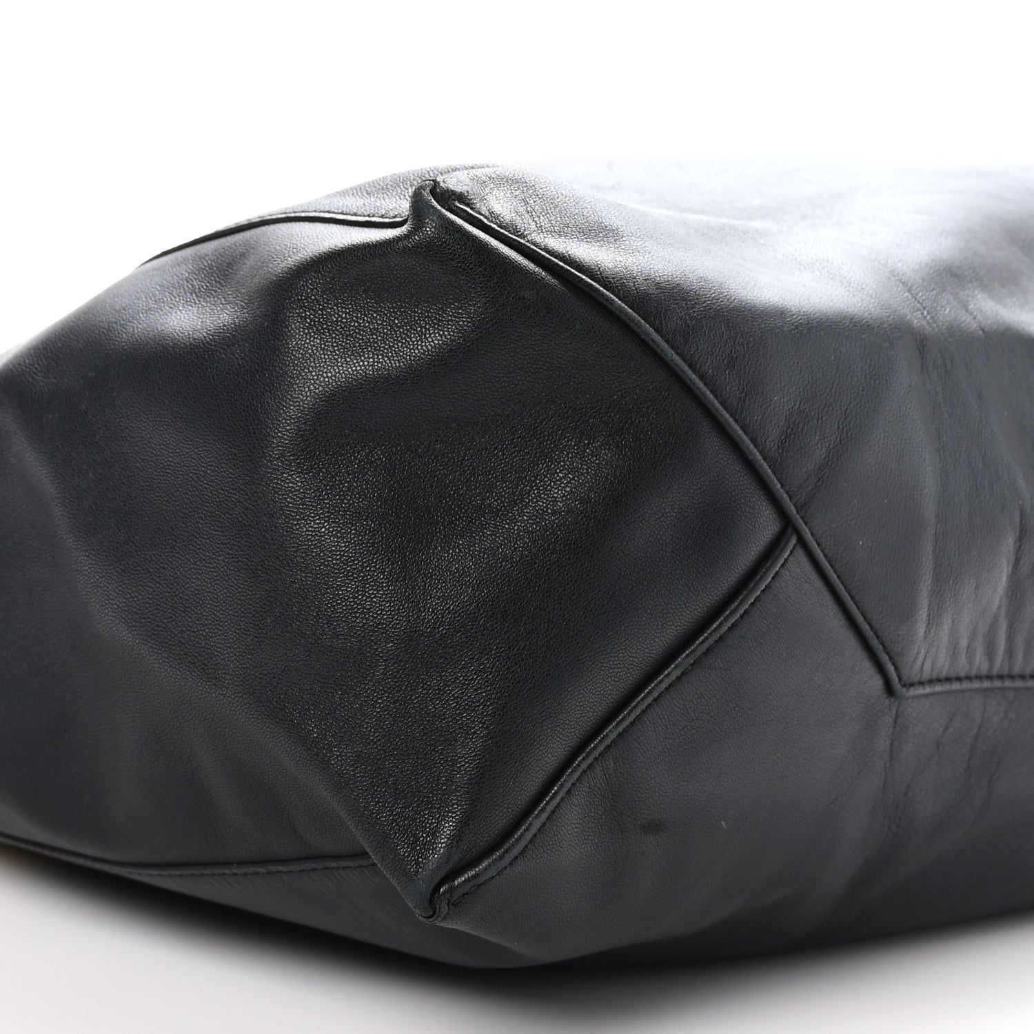 Celine Lambskin Vertical Bi-Cabas Beige Black 8 of 10