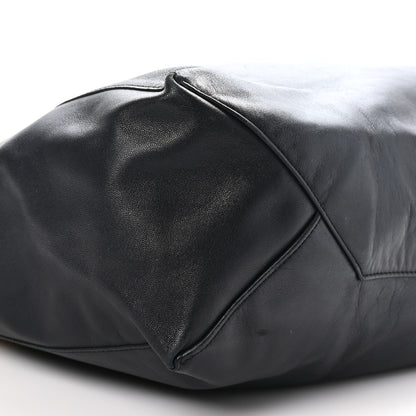 Celine Lambskin Vertical Bi-Cabas Beige Black 8 of 10
