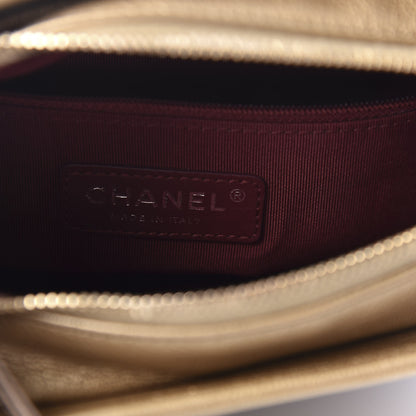 Chanel Metallic Goatskin Quilted Small Gabrielle Hobo Gold Bronze 8 of 12
