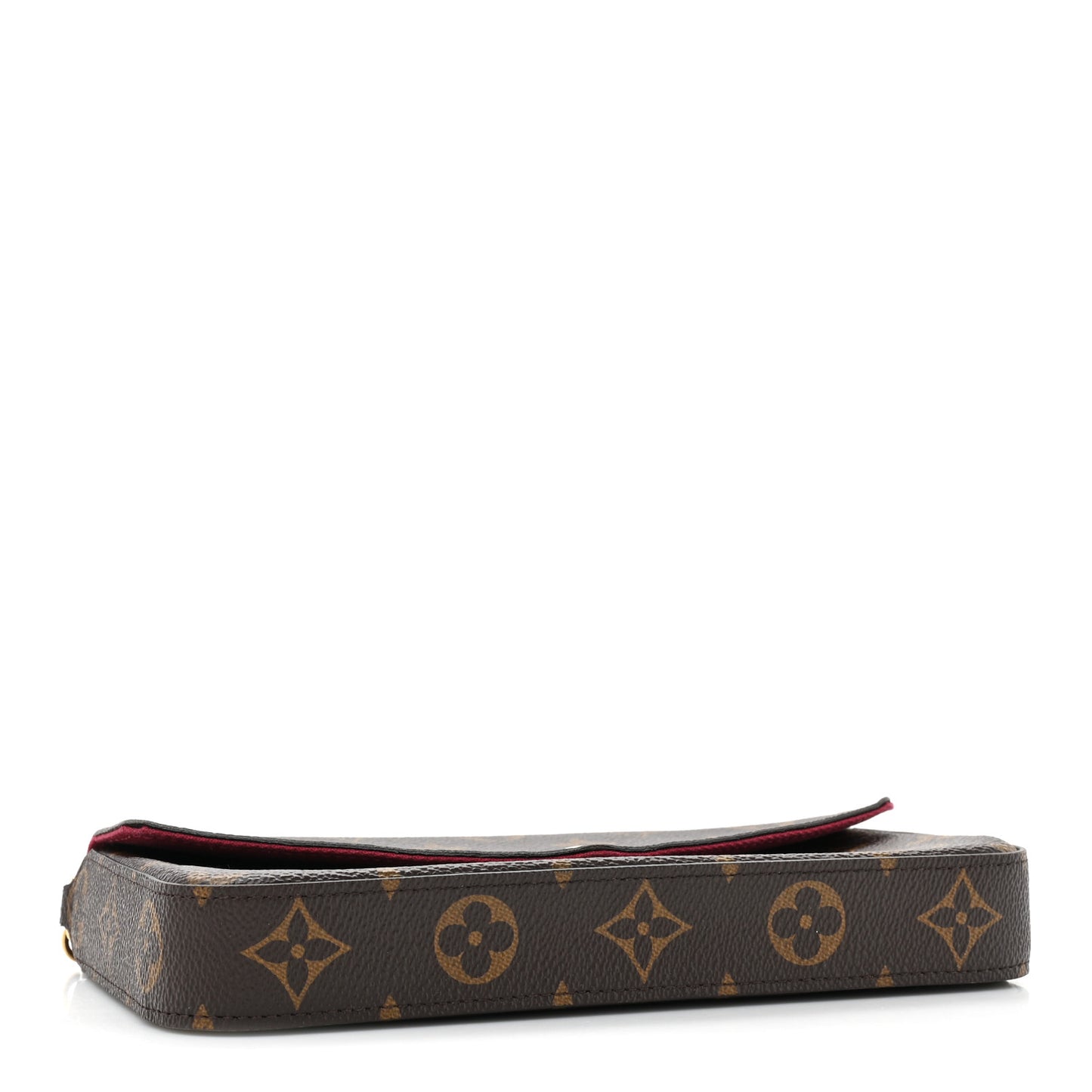 LOUIS VUITTON Monogram Pochette Felicie Chain Wallet Fuchsia