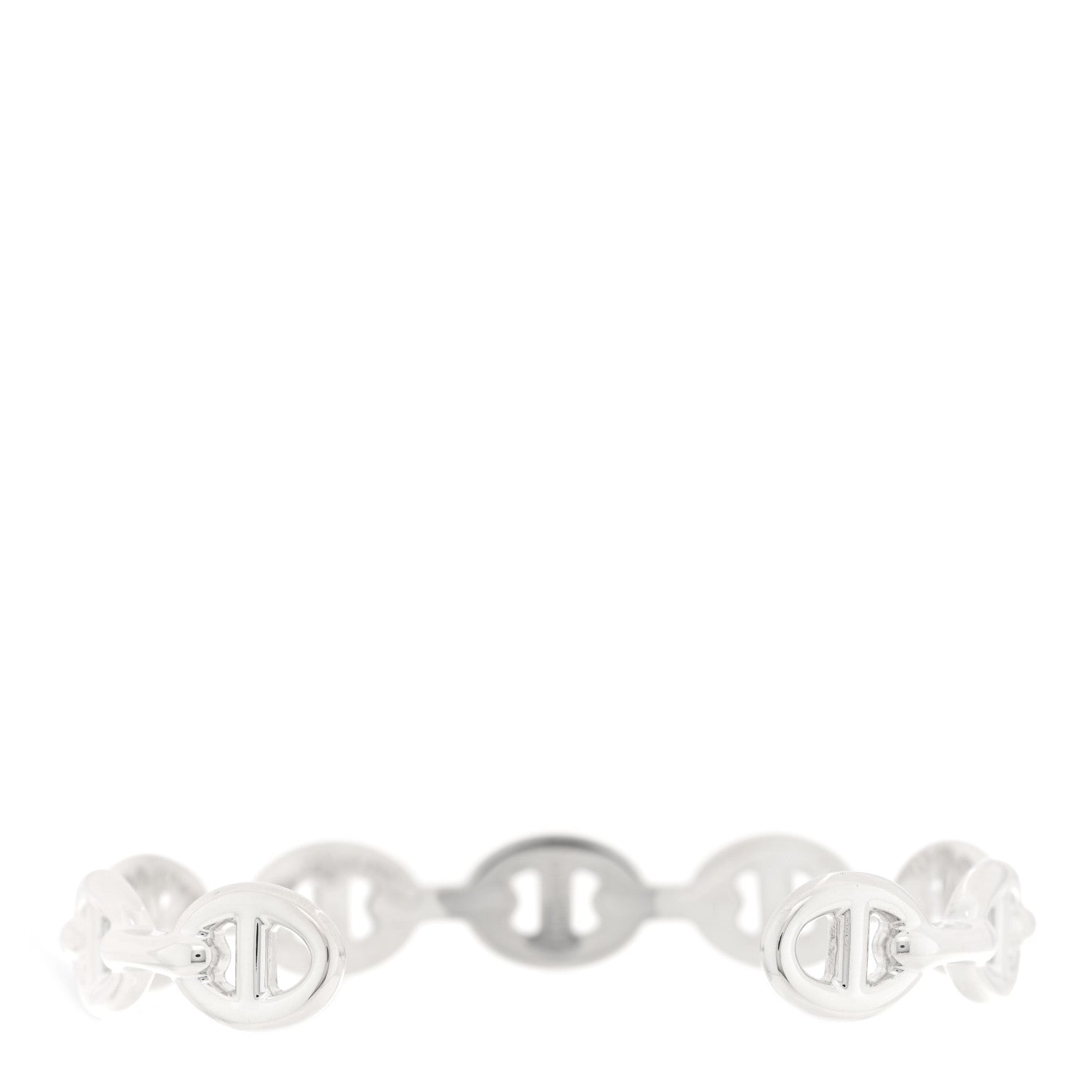Hermes Sterling Silver MM Chaine d'Ancre Enchainee Cuff Bracelet ST 2 of 3