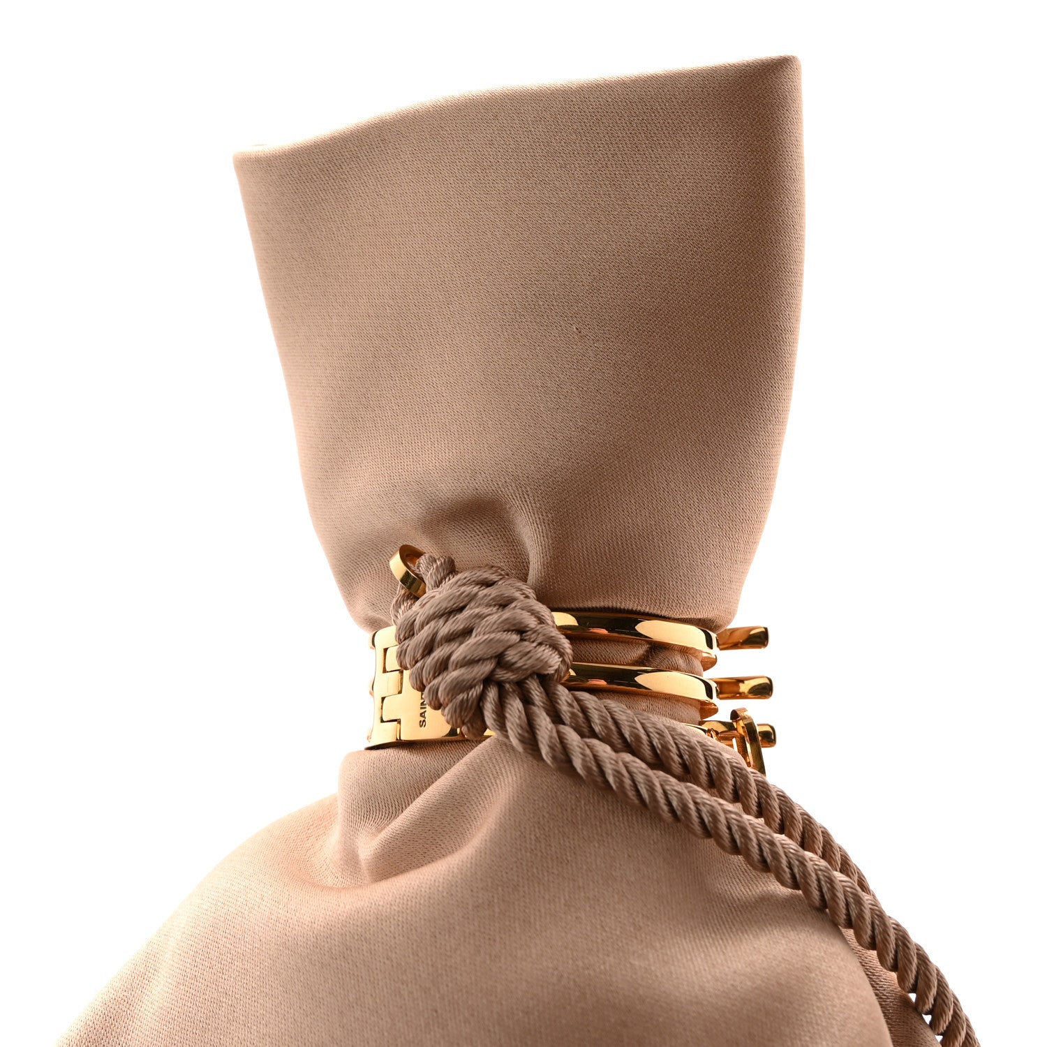 Saint Laurent Satin Evening Pouch Nude Baby Nude 11 of 11