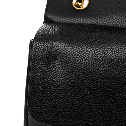 Chanel Caviar Quilted Jumbo Double Flap Black 11 of 12