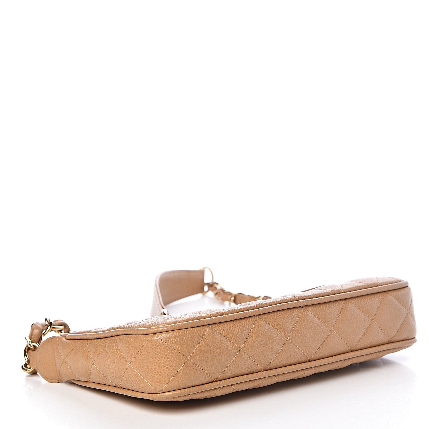 Chanel Caviar Quilted CC Shoulder Bag Beige 4 of 12