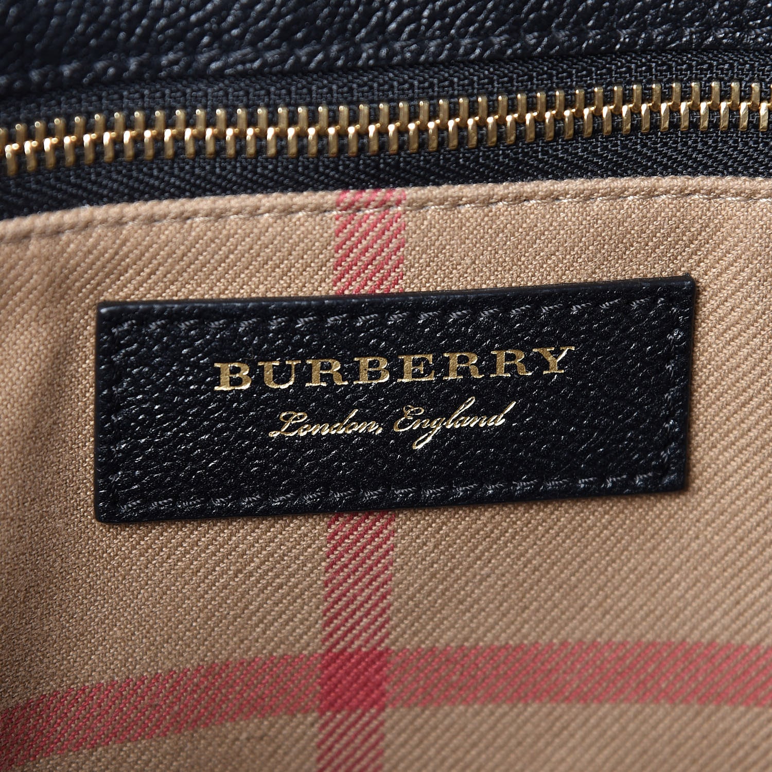 Burberry Soft Grain Calfskin Medium Buckle Tote Black 6 of 10