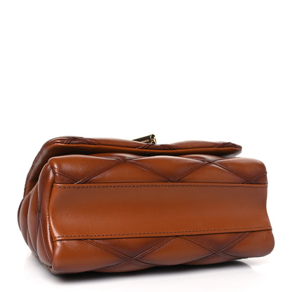 Louis Vuitton Lambskin Malletage Top Handle GO-14 MM Tan 4 of 8