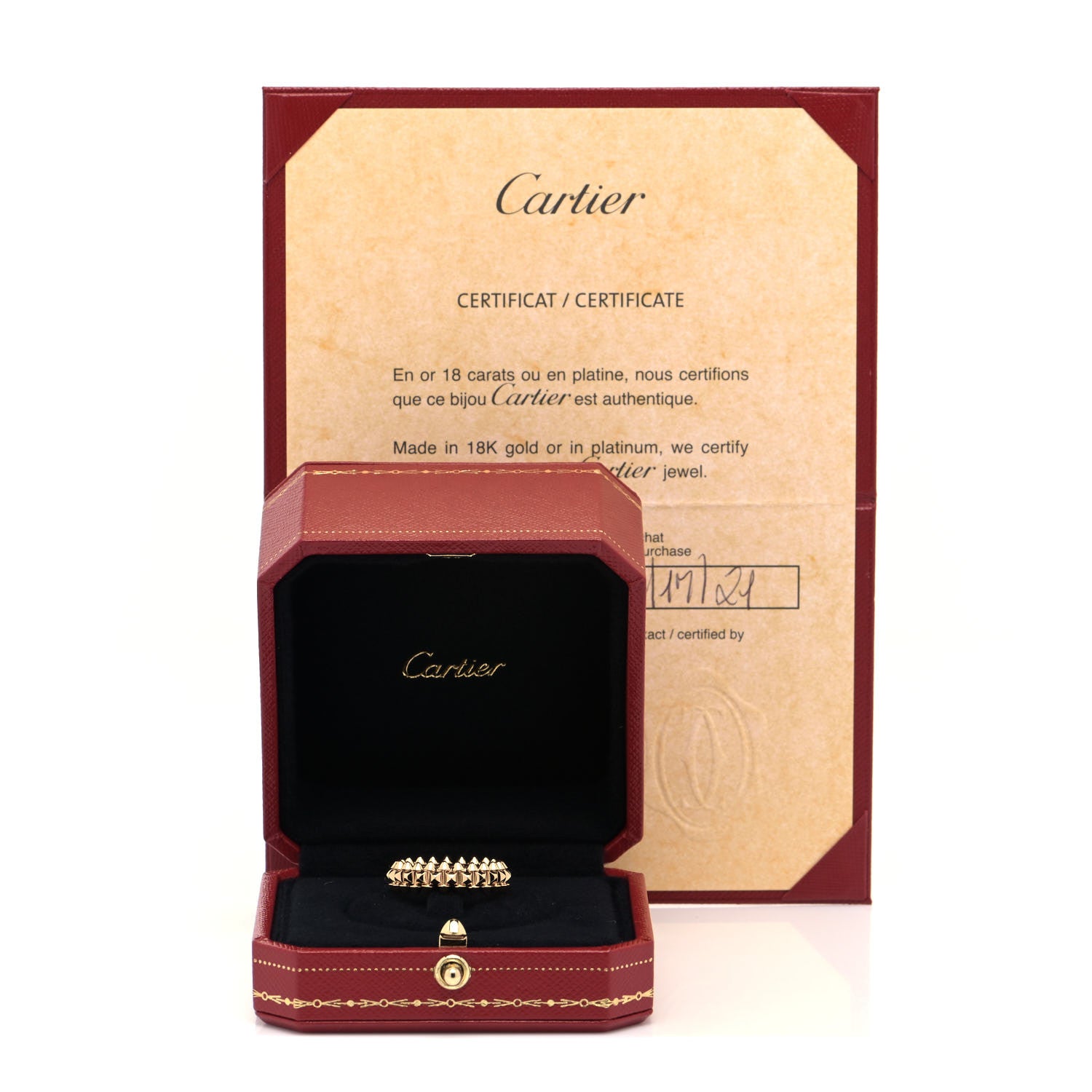 Cartier 18K Pink Gold SM Clash De Cartier Ring 54 7 5 of 5