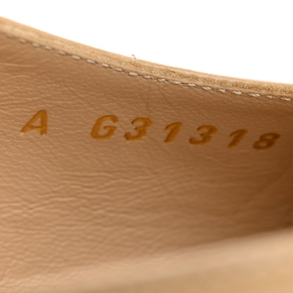 Chanel Goatskin Grosgrain Cap Toe CC Slingback Pumps 38.5 Beige Black 9 of 13