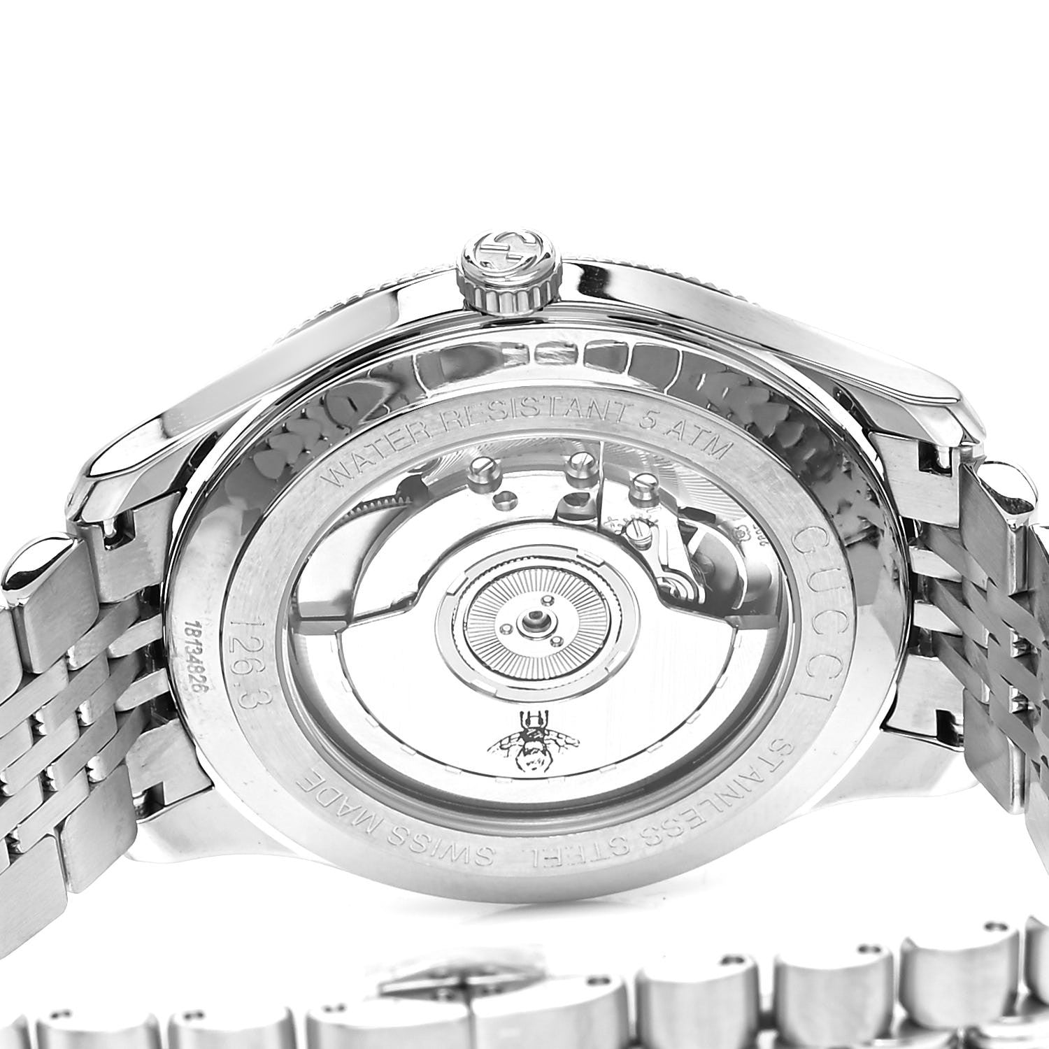 Gucci Stainless Steel 40mm G-Timeless Charm Automatic Watch 4 of 4