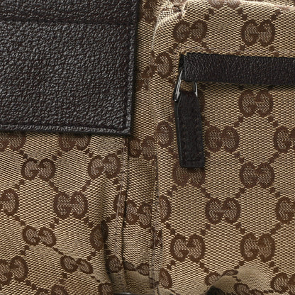 Gucci GG Monogram Double Pocket Belt Bag Dark Brown 8 of 12