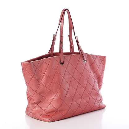 Chanel Glazed Calfskin XL On The Road Tote Pink 3 of 13