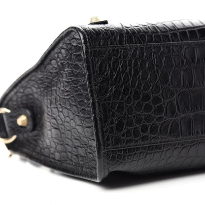 Balenciaga Calfskin Crocodile Embossed Giant 12 Gold Hardware City Black 6 of 10