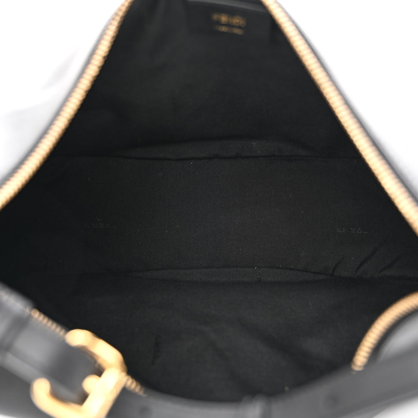 Vitello Grace Matte Medium Fendigraphy Hobo Bag Black