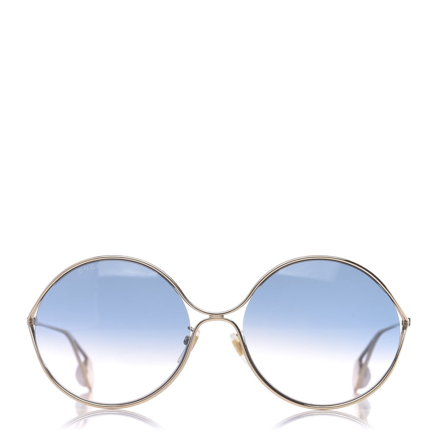 Round Pearl Tip Sunglasses GG0253S Gold