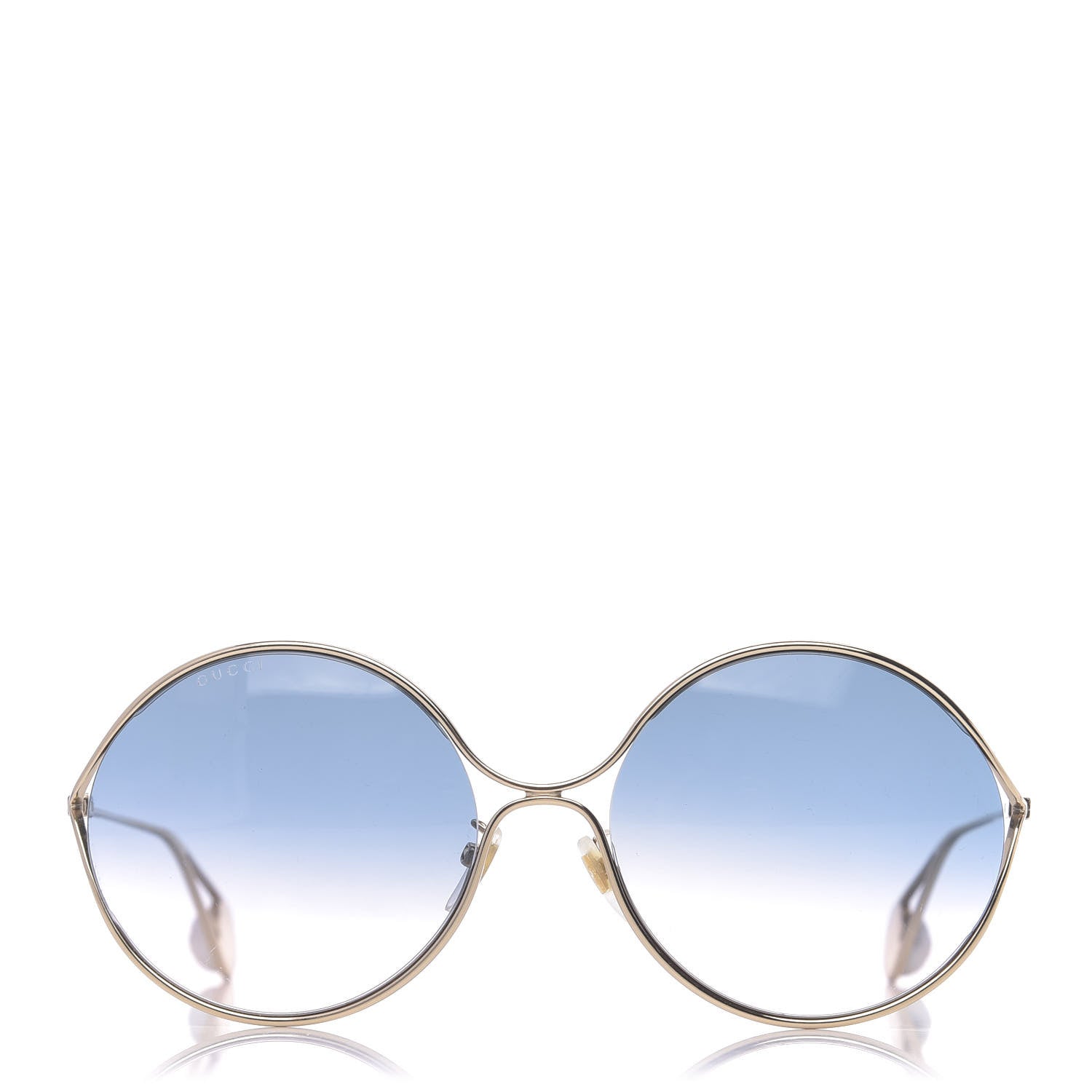 Gucci Round Pearl Tip Sunglasses GG0253S Gold 2 of 7