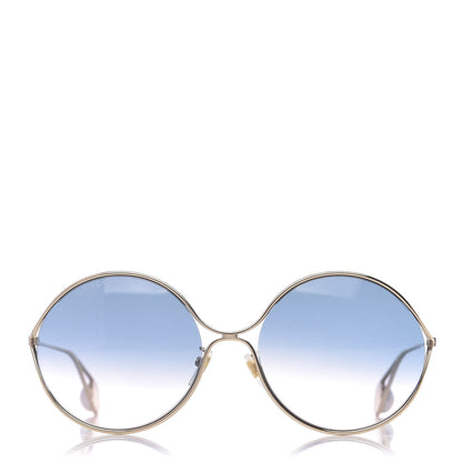 Gucci Round Pearl Tip Sunglasses GG0253S Gold 2 of 7