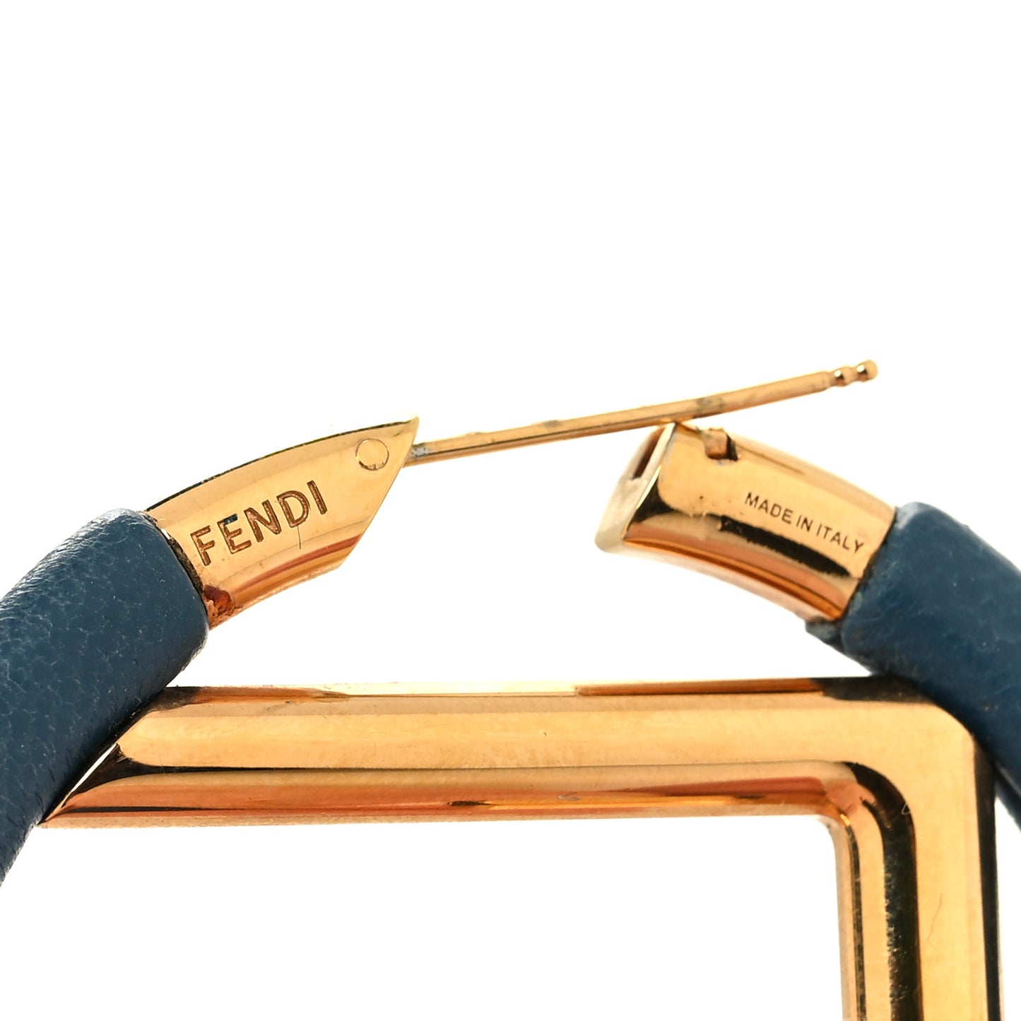 Nappa F is Fendi Hoop Earrings Blue