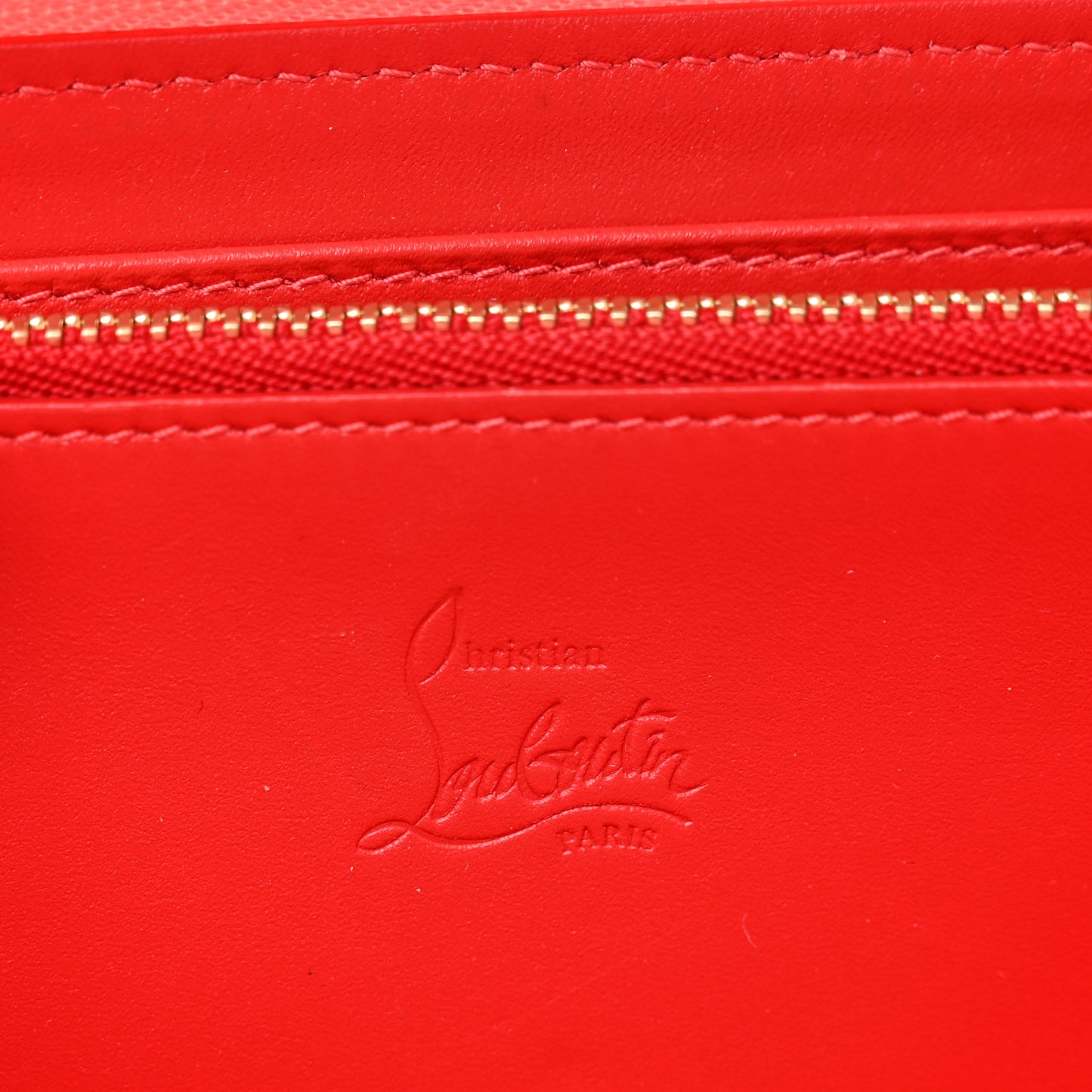 Calfskin Panettone Spiked Zip Around Wallet Pink
