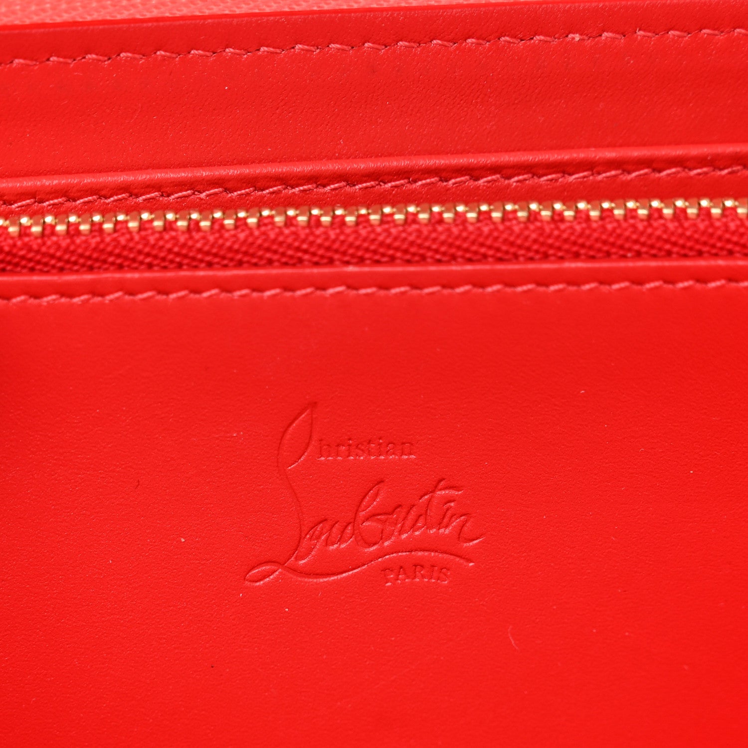 Christian Louboutin Calfskin Panettone Spiked Zip Around Wallet Pink 6 of 7