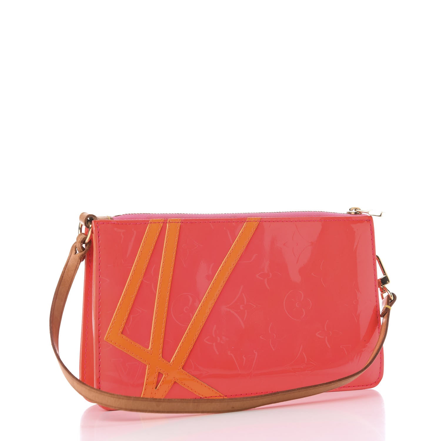 Louis Vuitton Vernis Fluo Lexington Pochette Pink 2 of 9