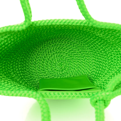 Balenciaga Nylon Lambskin Woven Small Ibiza Basket With Strap Green 5 of 11