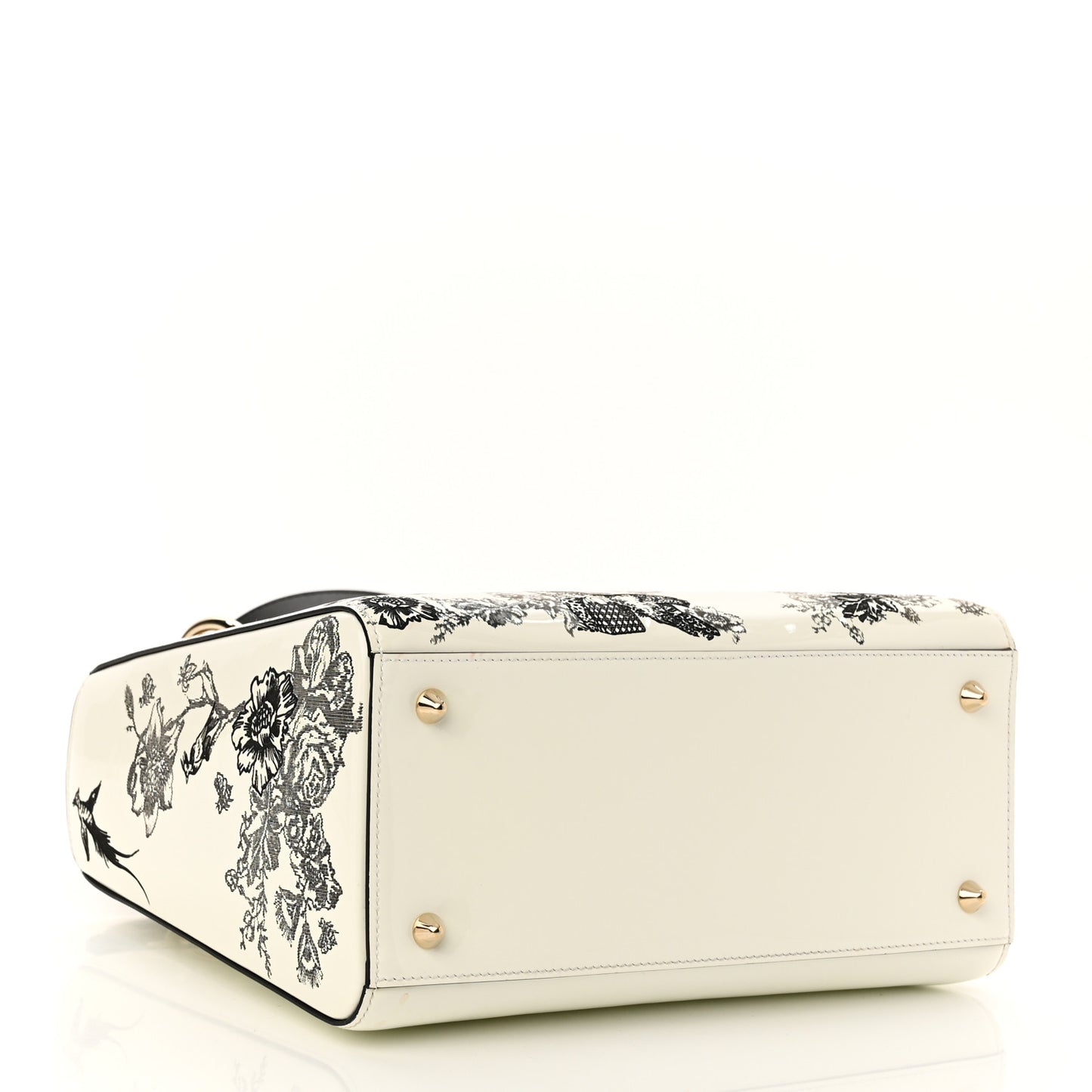 Patent Toile de Jouy Medium Lady Dior