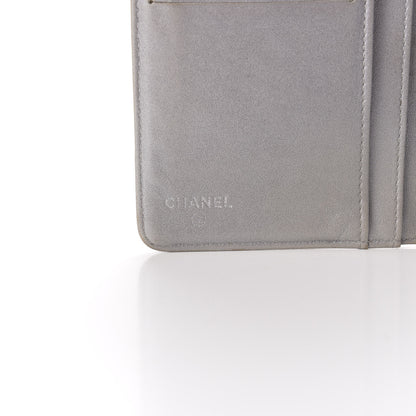 Chanel Lambskin Camellia Embossed Yen Wallet Black 6 of 12