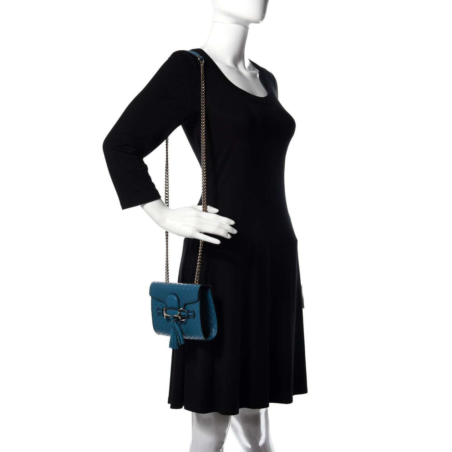 Microguccissima Mini Emily Shoulder Bag Deep Cobalt