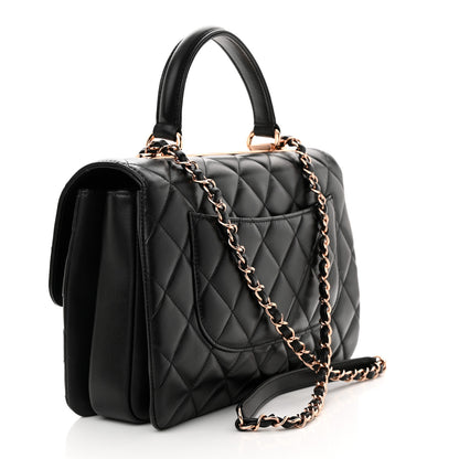 Chanel Lambskin Quilted Medium Trendy CC Flap Dual Handle Bag Black 3 of 10
