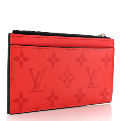 Louis Vuitton Taigarama Coin Card Holder Fire Red 3 of 7