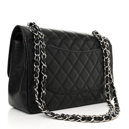 Chanel Caviar Quilted Jumbo Double Flap Black 3 of 13