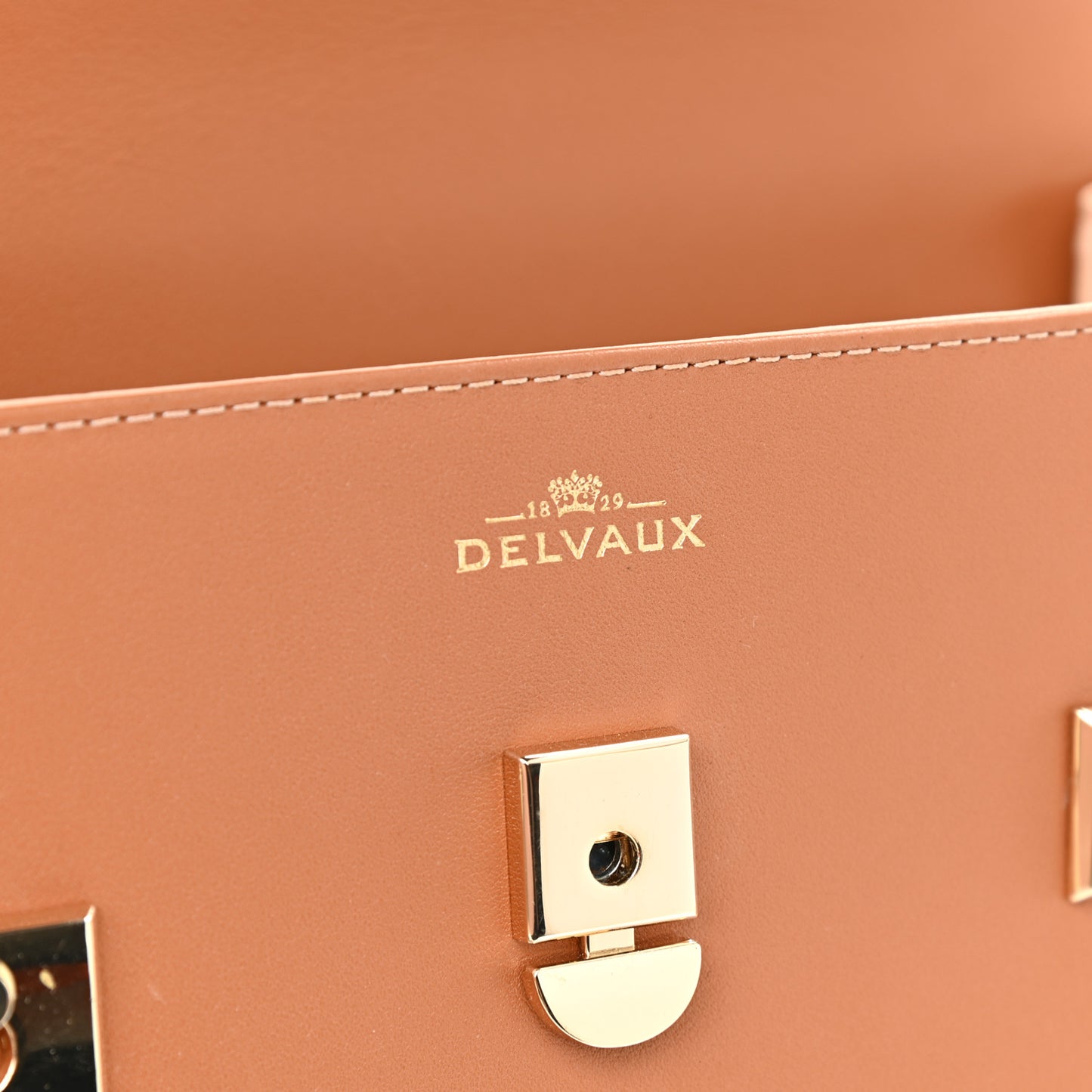 Calfskin MM Tempete Satchel Camel