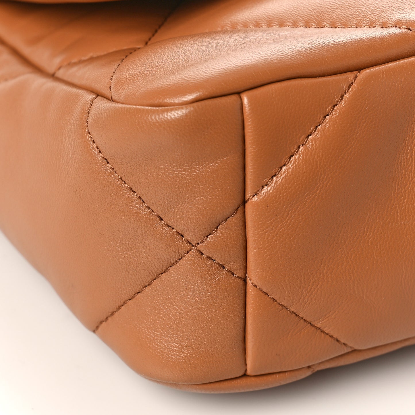 Lambskin Quilted Medium Chanel 19 Flap Brown