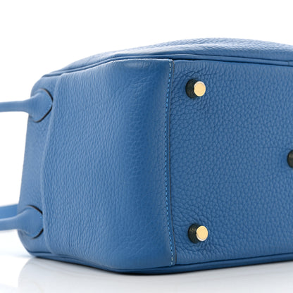 Hermes Taurillon Clemence Lindy 26 Bleu Frida 9 of 13