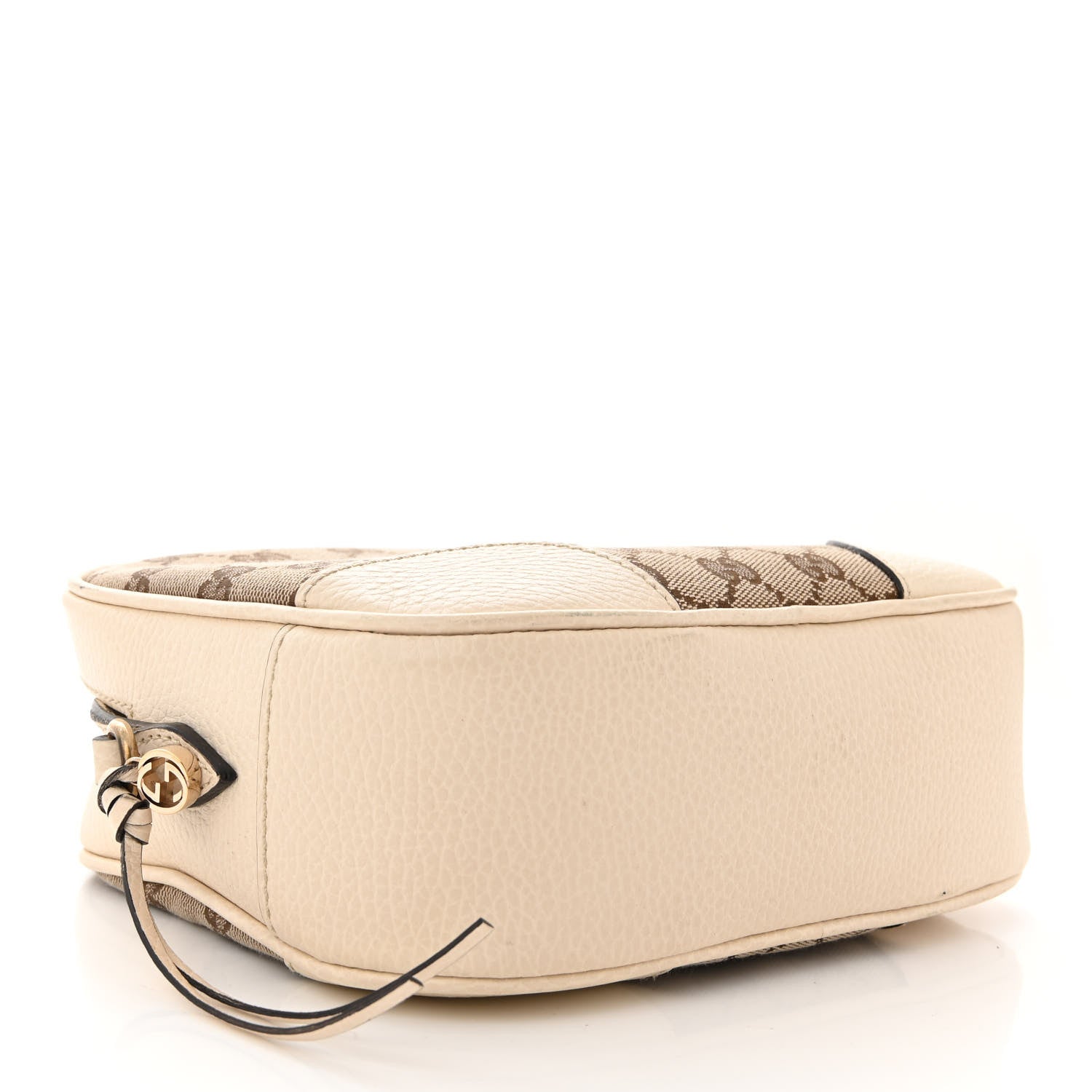 Gucci Monogram Dollar Calfskin Mini Bree Messenger Bag Beige Ebony Avoire 4 of 13