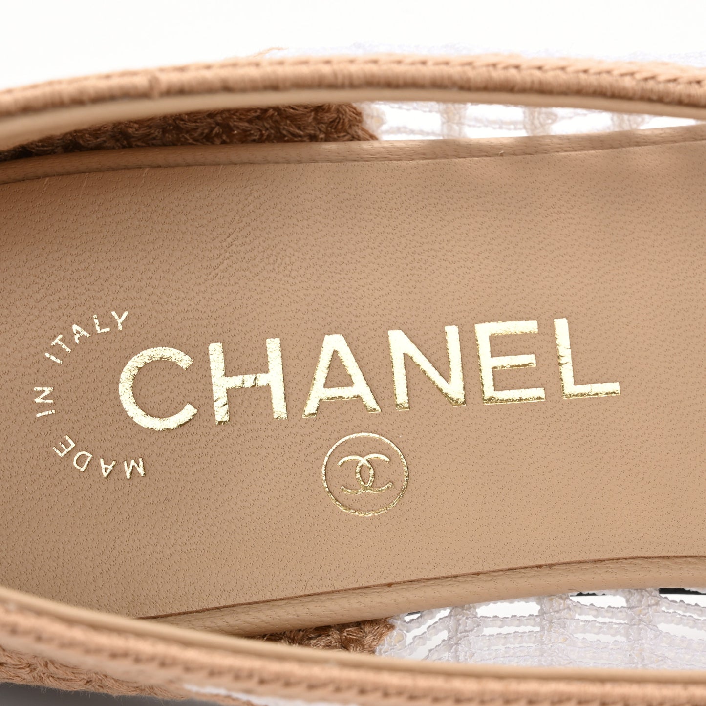 Raffia Cap Toe Ballerina Flats 39 White Beige