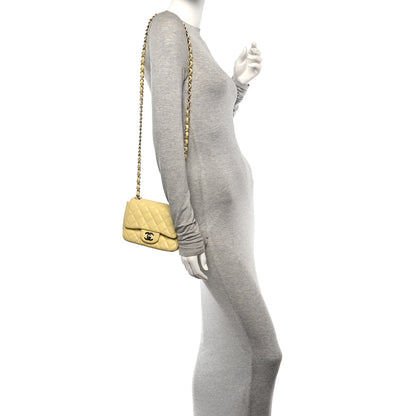 Chanel Lambskin Quilted Mini Square Flap Light Yellow 2 of 10
