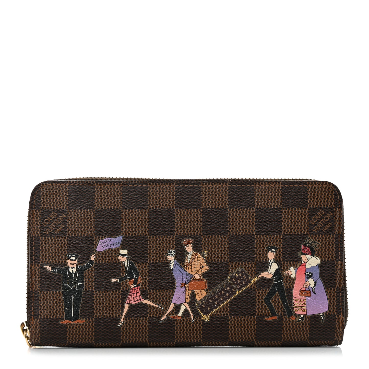 Damier Ebene Illustre Zippy Wallet Violet