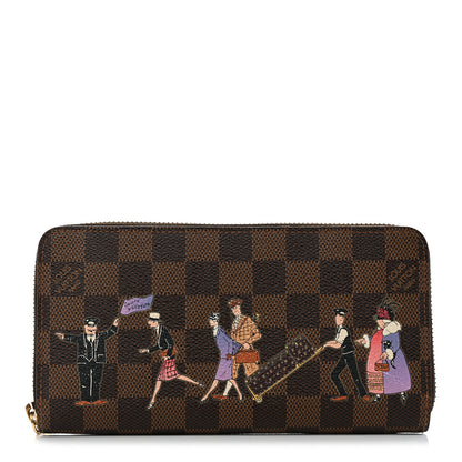 Louis Vuitton Damier Ebene Illustre Zippy Wallet Violet 1 of 7