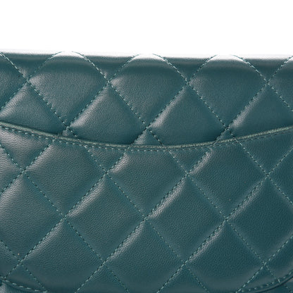 Chanel Lambskin Quilted Wallet On Chain WOC Blue 10 of 11