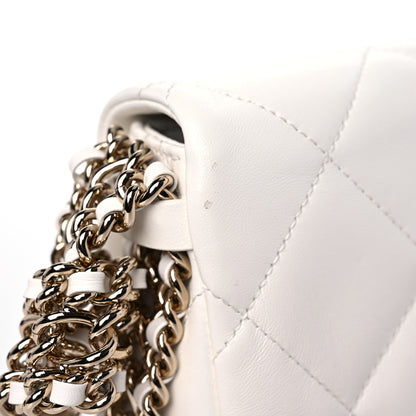 Chanel Lambskin Quilted Mini Chain Rows Flap White 9 of 9