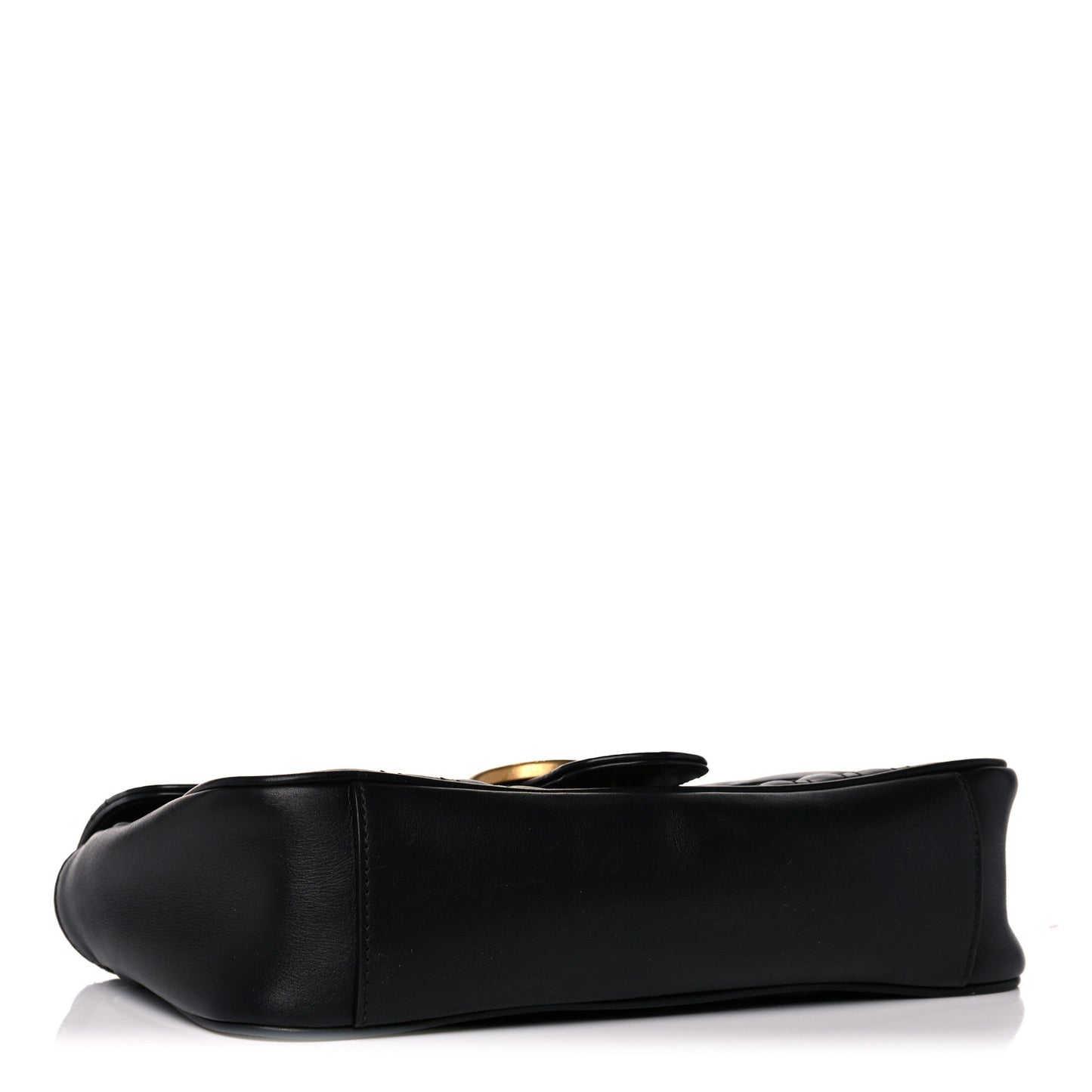 Calfskin Matelasse Small GG Marmont Shoulder Bag Black