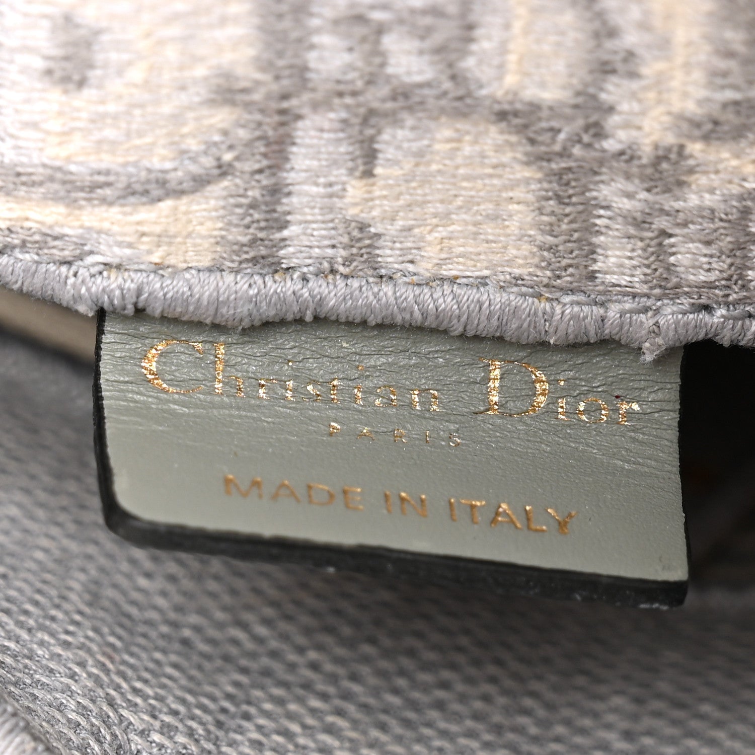 Christian Dior Oblique Slim Saddle Pouch Grey 6 of 11