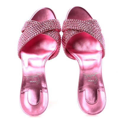 Christian Louboutin Suede Metallic Kid Lambskin Strass Mariza Is Back 85 Sandals 39 Persion Glam 2 of 8